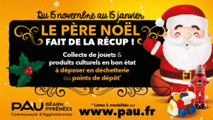 Pere noël fait de la récup à Pau Agglomération