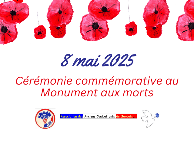 Cérémonie commémorative du 8 mai à Sendets