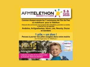 Affiche du téléthon 2025 pour Sendets